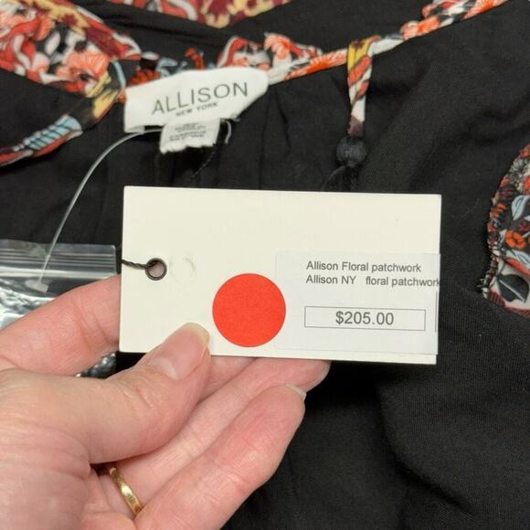 NWT Allison NY Gigi Maxi Dress Floral Patchwork Long Sleeve Bohemian Size Small - Picture 12 of 16